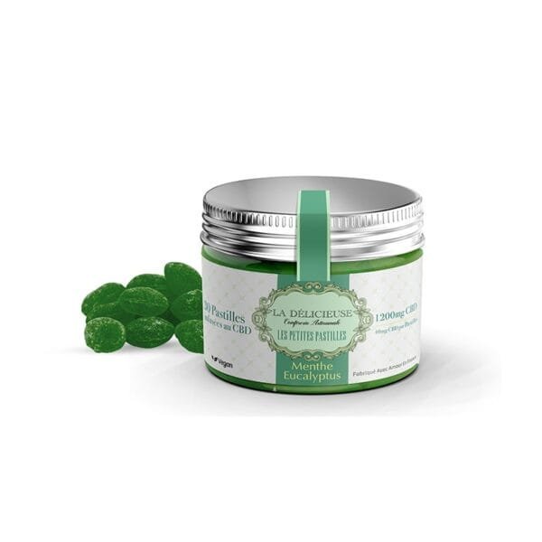 Bomboane CBD 40 mg Delicieuse Menta si Eucalipt 1200 mg