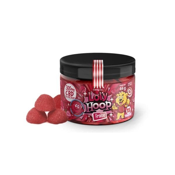 Jeleuri CBD 20mg Loly-Hoop Capsuni 300mg